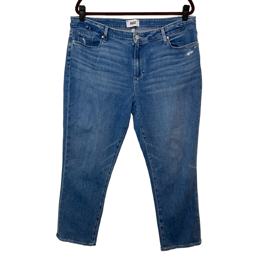 PAIGE Women’s Straight Leg Jeans in Medium Blue